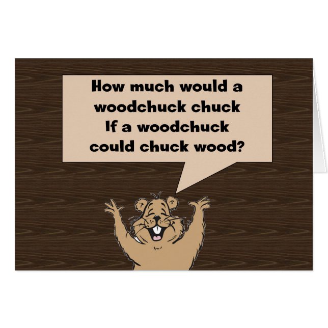 Woodchuck Tongue Twister (Front Horizontal)