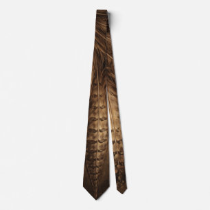Woodcock feathers in earthy tones tie