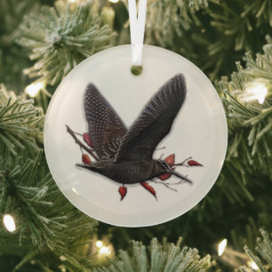 Woodcock  glass ornament