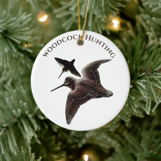 Woodcock hunting ceramic ornament (Tree)