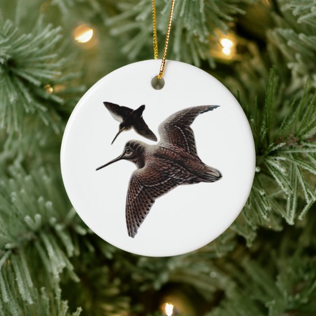 Woodcock hunting ceramic ornament (Tree)