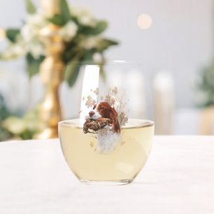 Woodcock Hunting Season Stemless Wine Glass