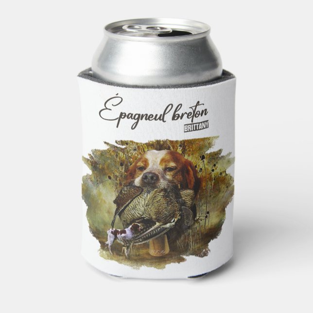 Woodcock hunting with Brittany Spaniel  Can Cooler (Can Back)