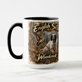 Woodcock Hunting with English Setter ,Art Mug