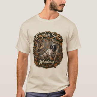 Woodcock Hunting with English Setter ,Art T-Shirt