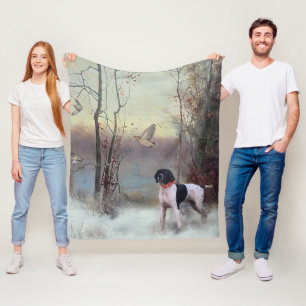 Woodcock Hunting with GSP Fleece Blanket