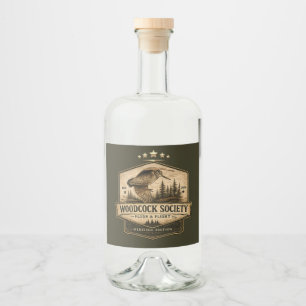 Woodcock liquor bottle label