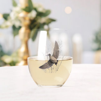 Woodcock stemless wine glass