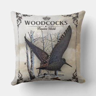 Woodcocks - Passion Hunt Throw Pillow