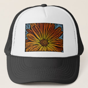 Woodcut Daisy Trucker Hat