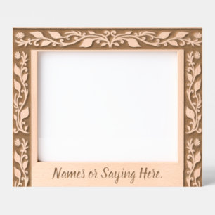 Woodcut Floral Etched Frames