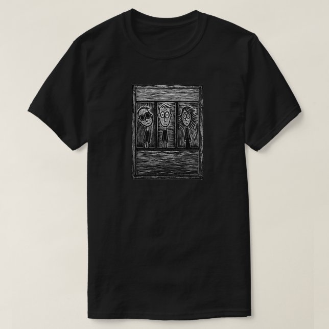 Woodcut guys T-Shirt (Design Front)