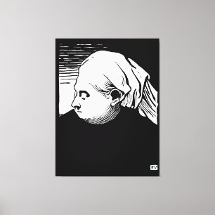 Woodcut Portrait of Queen Victoria Canvas Print