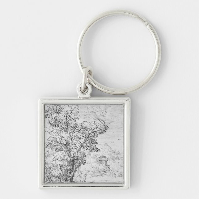 Wooded landscape keychain (Front)
