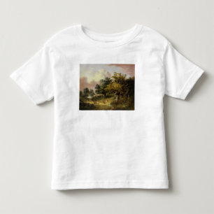 Wooded Landscape with Woman and Child Walking Down Toddler T-shirt