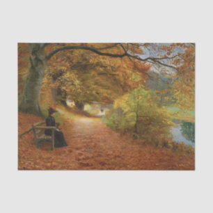 Wooded Path in Autumn Brendekilde Tissue Paper