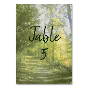 Wooded Path table Table Number