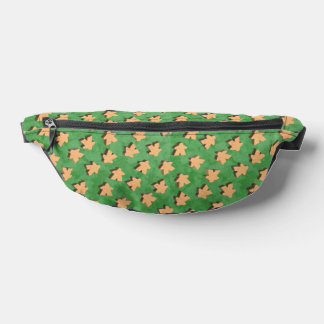Wooden 3D Meeples on Green  Fanny Pack