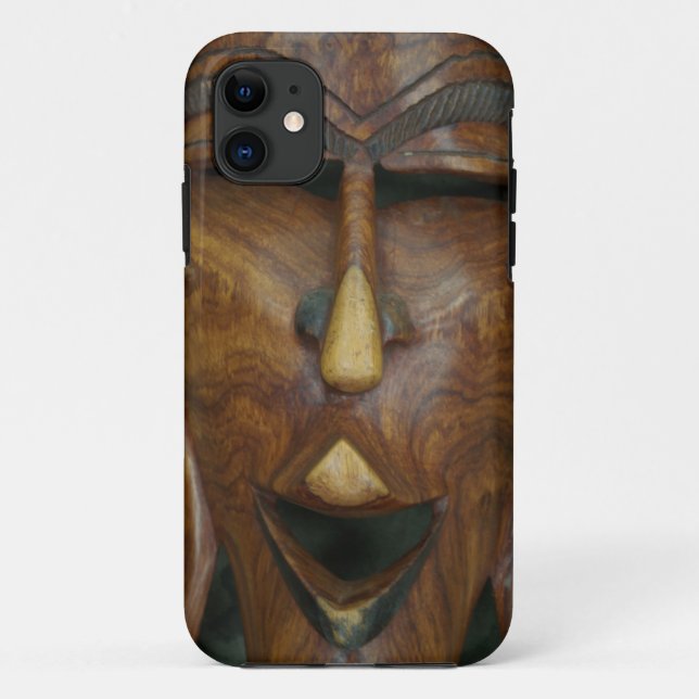 Wooden African mask Case-Mate iPhone Case (Back)
