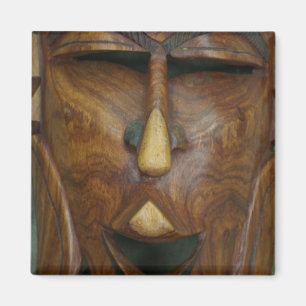 Wooden African mask Magnet