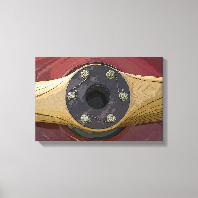 Wooden Airplane Propeller Canvas Print (Front)