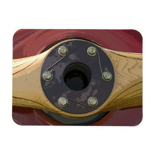 Wooden Airplane Propeller Rectangle Magnet