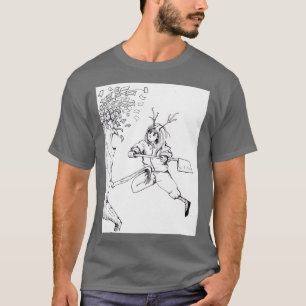 Wooden Antler Girl Attacking the Money Tree T-Shirt