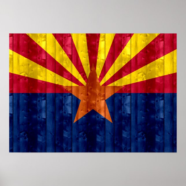 Wooden Arizonan Flag Poster (Front)