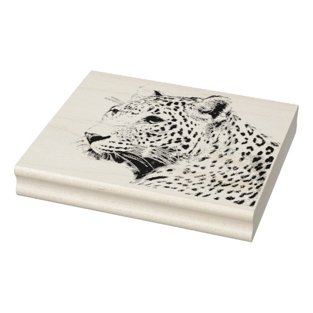 Wooden Art Stamp - Leopard (Stamp)