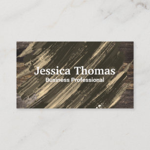Wooden Background Brushed Texture Business Card