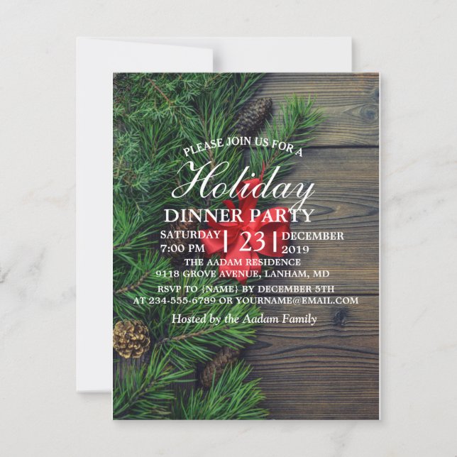 wooden background christmas party (Front)