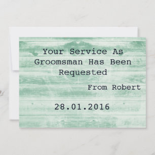 Wooden Background Suitup Will you be my groomsman Invitation