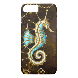 Wooden Background with Mechanical Seahorse Case-Mate iPhone Case