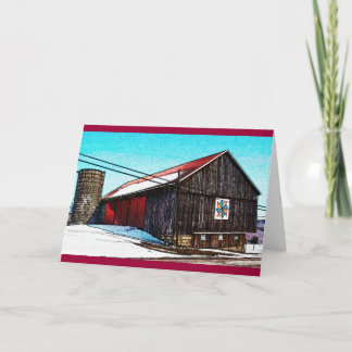 Wooden barn with Hex sign Card