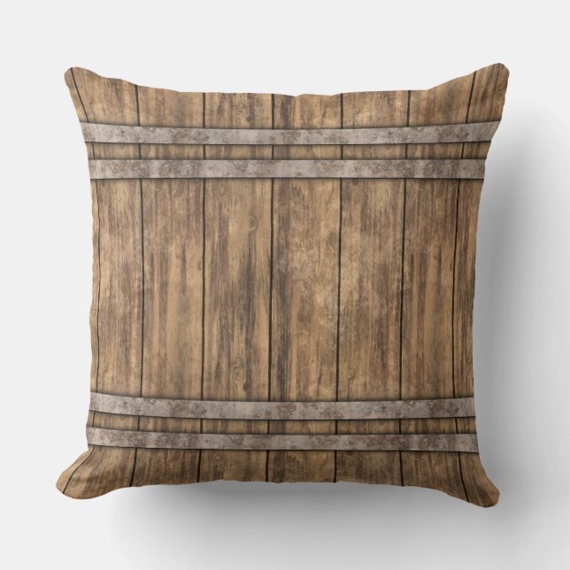 Wooden Barrel Art 1 Pillows (Front)