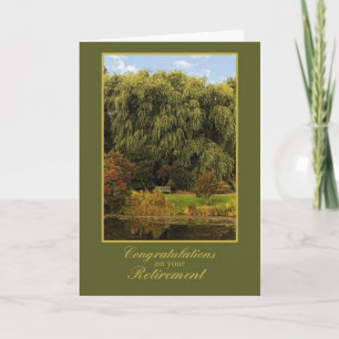 Wooden Bench, Park, Retirement Congratulations Card