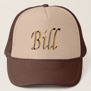 Wooden Bill Mans Name Logo, Trucker Hat