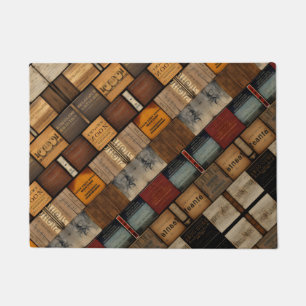 Wooden Block Typography and Art Collage 2 Doormat