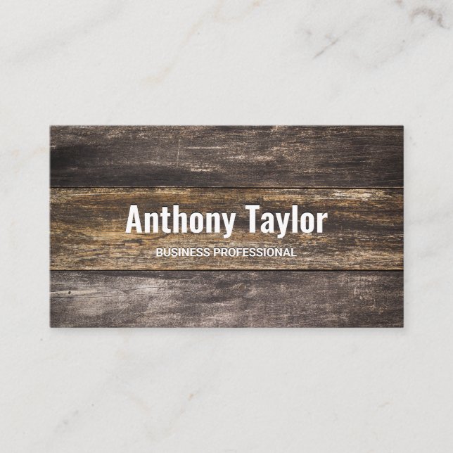 Wooden Board Business Card (Front)