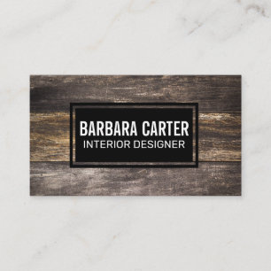 Wooden Boards Background Business Card