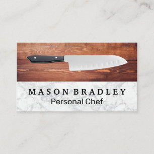 Wooden Boards Marble   Culinary Cutlery Business Card