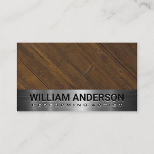 Wooden Boards   Metal Business Card