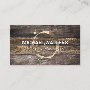 Wooden Boards Wine Stain Business Card