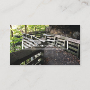wooden boardwalk appointment reminder card