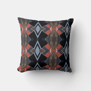 Wooden boats abstract pillow