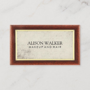 Wooden Border Grunge Background Business Card