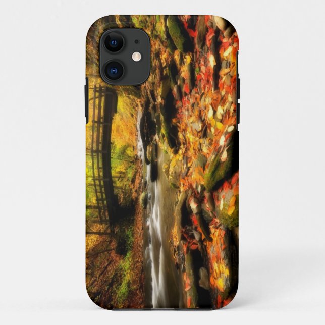 Wooden Bridge and Creek in Fall Case-Mate iPhone Case (Back)