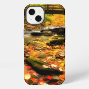 Wooden Bridge and Creek in Fall iPhone 13 Case