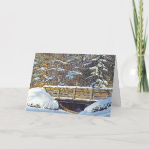 "Wooden Bridge In Snow" Card