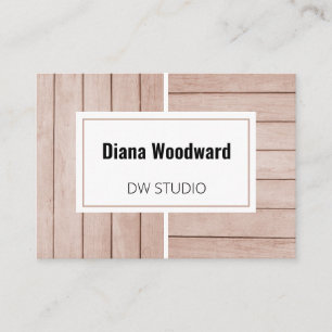 Wooden Brown Modern Background Business Card